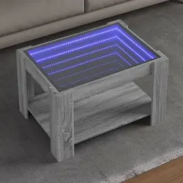 Kafijas Galdiņš Ar Led, 73X53X45 Cm, Inženierijas Koks Vidaxl