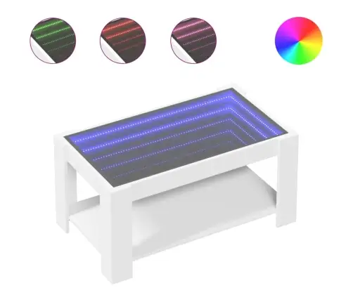 Kohvilaud Lediga, Valge, 93X53X45 cm Tehispuit