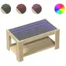 Kafijas Galdiņš Ar Led, Ozola, 93X53X45 Cm, Inženierijas Koks Vidaxl