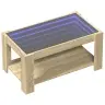 Kafijas Galdiņš Ar Led, Ozola, 93X53X45 Cm, Inženierijas Koks Vidaxl