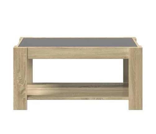 Kafijas Galdiņš Ar Led, Ozola, 93X53X45 Cm, Inženierijas Koks Vidaxl