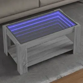 Kafijas Galdiņš Ar Led, 93X53X45 Cm, Inženierijas Koks Vidaxl