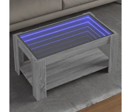Kafijas Galdiņš Ar Led, 93X53X45 Cm, Inženierijas Koks Vidaxl