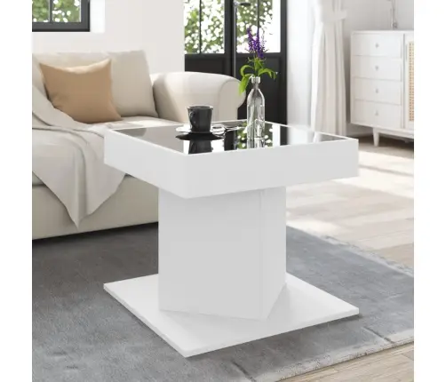 Kavos Staliukas Su Led, Baltas, 50X50X45cm Apdirbta Mediena