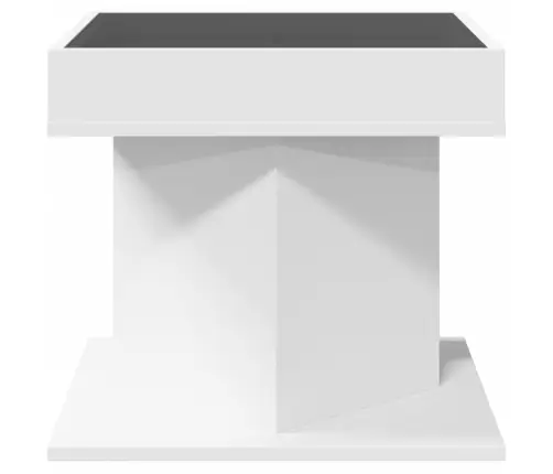 Kavos Staliukas Su Led, Baltas, 50X50X45cm Apdirbta Mediena