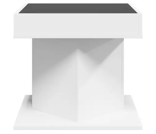 Kavos Staliukas Su Led, Baltas, 50X50X45cm Apdirbta Mediena