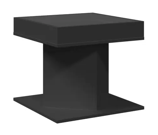 Kafijas Galdiņš Ar Led, Melns, 50X50X45 Cm, Inženierijas Koks Vidaxl