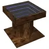 Kafijas Galdiņš Ar Led, Ozola, 50X50X45 Cm, Inženierijas Koks Vidaxl