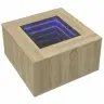 Kafijas Galdiņš Ar Led, Ozola, 60X60X40 Cm, Inženierijas Koks Vidaxl