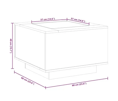 Kohvilaud Lediga, Betoonhall, 60X60X40 cm Tehispuit