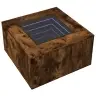 Kafijas Galdiņš Ar Led, Ozola, 60X60X40 Cm, Inženierijas Koks Vidaxl
