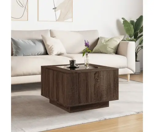 Kafijas Galdiņš Ar Led, 60X60X40 Cm, Inženierijas Koks Vidaxl