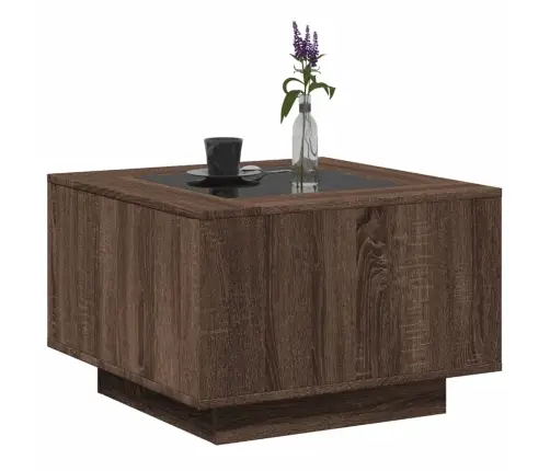 Kafijas Galdiņš Ar Led, 60X60X40 Cm, Inženierijas Koks Vidaxl