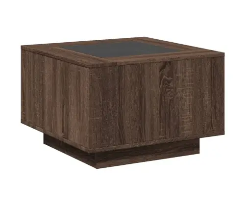 Kafijas Galdiņš Ar Led, 60X60X40 Cm, Inženierijas Koks Vidaxl