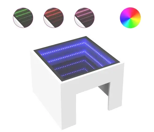 Kohvilaud Led-Tuledega, Valge, 40 X 40 X 30 Cm Kohvilaud Led-Tuledega, Valge, 40 X 40 X 30 Cm