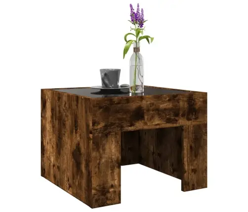 Kafijas Galdiņš Ar Led, Ozola Krāsa, 40X40X30 Cm Vidaxl