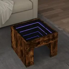 Kafijas Galdiņš Ar Led, Ozola Krāsa, 40X40X30 Cm Vidaxl