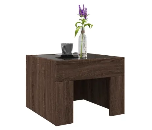 Kohvilaud Led-Tuledega, Pruun Tamm, 40X40X30 Cm