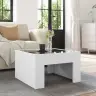 Kafijas Galdiņš Ar Led, Balts, 50X50X30 Cm Vidaxl