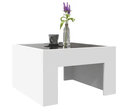 Kafijas Galdiņš Ar Led, Balts, 50X50X30 Cm Vidaxl