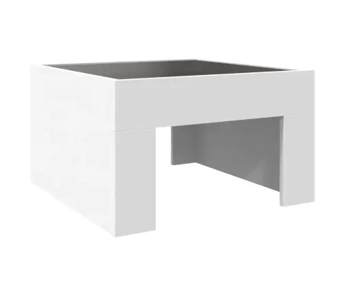 Kafijas Galdiņš Ar Led, Balts, 50X50X30 Cm Vidaxl