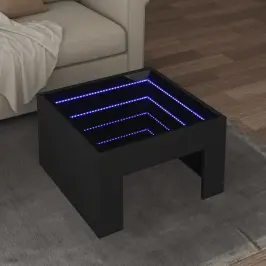 Kafijas Galdiņš Ar Led, Melns, 50X50X30 Cm Vidaxl