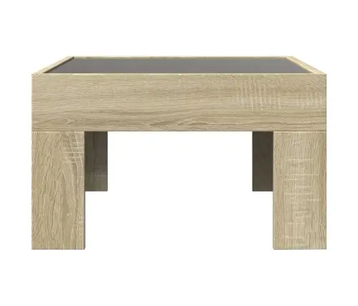 Kafijas Galdiņš Ar Led, Ozola Krāsa, 50X50X30 Cm Vidaxl