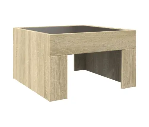 Kafijas Galdiņš Ar Led, Ozola Krāsa, 50X50X30 Cm Vidaxl