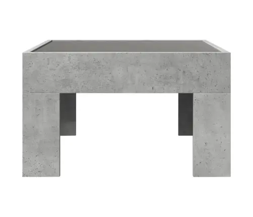 Kafijas Galdiņš Ar Led, Betona Pelēks, 50X50X30 Cm Vidaxl