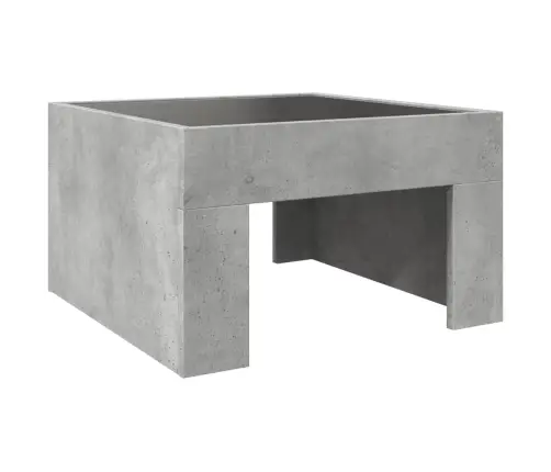 Kafijas Galdiņš Ar Led, Betona Pelēks, 50X50X30 Cm Vidaxl