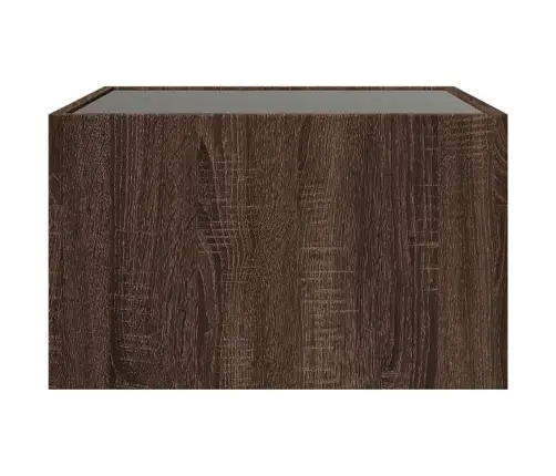 Kafijas Galdiņš Ar Led, Brūna Ozola, 50X50X30 Cm Vidaxl