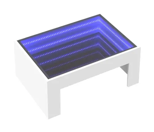 Kafijas Galdiņš Ar Led, Balts, 70X50X30 Cm Vidaxl