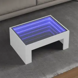 Kafijas Galdiņš Ar Led, Balts, 70X50X30 Cm Vidaxl