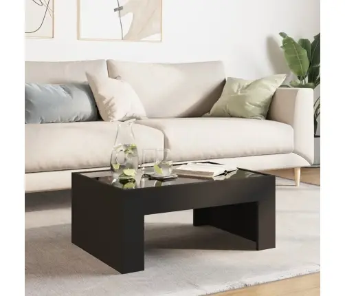 Kavos Staliukas Su Infinity Led Lemputėmis, Juodas, 70X50X30Cm