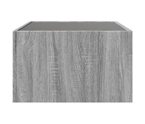 Kafijas Galdiņš Ar Led, Pelēka Ozolkoka Krāsa, 70X50X30 Cm Vidaxl