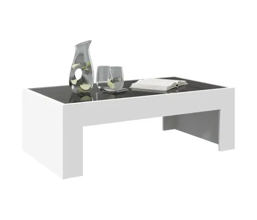 Kafijas Galdiņš Ar Led, Balts, 90X50X30 Cm Vidaxl