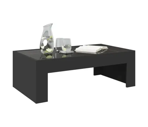 Kafijas Galdiņš Ar Led, Melns, 90X50X30 Cm Vidaxl