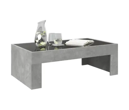 Kafijas Galdiņš Ar Led, Betona Pelēks, 90X50X30 Cm Vidaxl