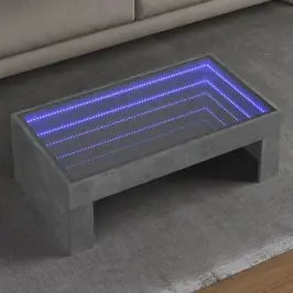 Kohvilaud Led-Tuledega, Betoonhall, 90X50X30 Cm