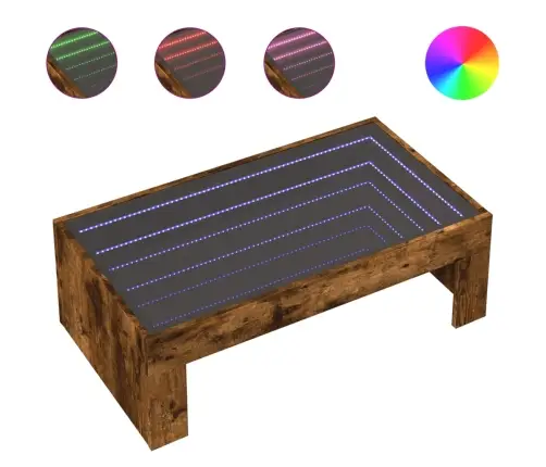 Kafijas Galdiņš Ar Led, Ozola Krāsa, 90X50X30 Cm Vidaxl