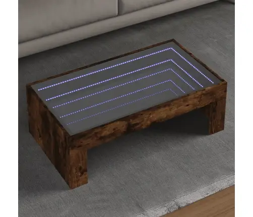 Kafijas Galdiņš Ar Led, Ozola Krāsa, 90X50X30 Cm Vidaxl
