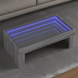 Kohvilaud Led-Tuledega, Hall Sonoma Tamm, 90X50X30 Cm