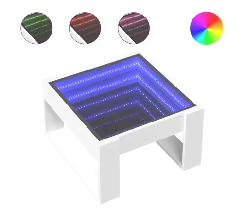 Kafijas Galdiņš Ar Led, Balts, 50X53X30 Cm Vidaxl