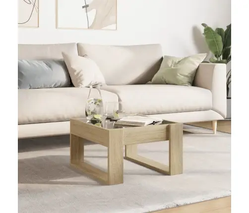 Kohvilaud Led-Tuledega, Sonoma Tamm, 50X53X30 Cm