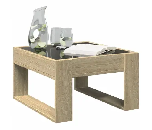 Kohvilaud Led-Tuledega, Sonoma Tamm, 50X53X30 Cm