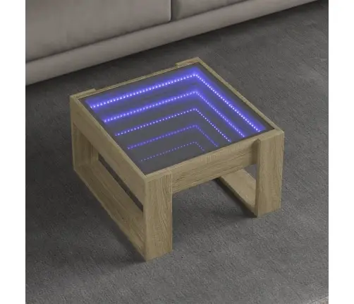 Kohvilaud Led-Tuledega, Sonoma Tamm, 50X53X30 Cm