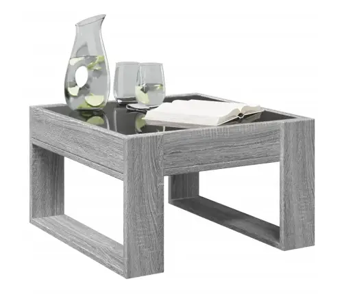 Kavos Staliukas Su Infinity Led Lemputėmis, Pilkas, 50X53X30Cm