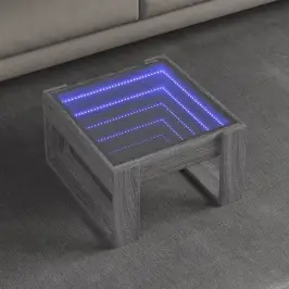 Kavos Staliukas Su Infinity Led Lemputėmis, Pilkas, 50X53X30Cm