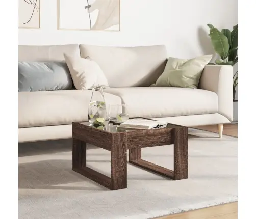 Kafijas Galdiņš Ar Led, Brūna Ozola, 50X53X30 Cm Vidaxl