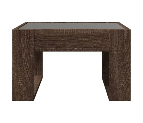 Kafijas Galdiņš Ar Led, Brūna Ozola, 50X53X30 Cm Vidaxl